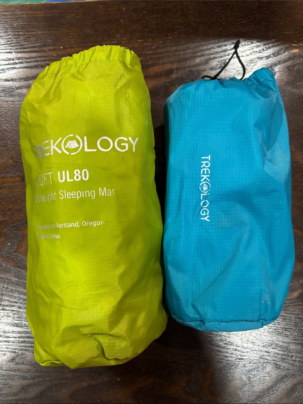 Trekology Ultralight Sleeping Mat bundle - Lime Green & Teal